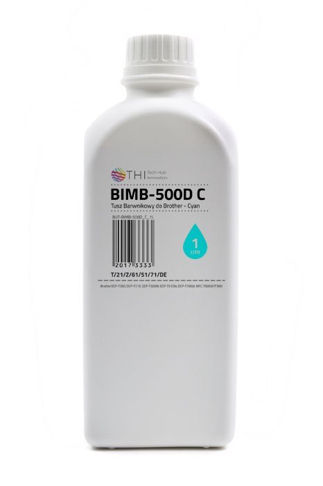 Butelka Cyan Brother 1L Tusz Barwnikowy (Dye) INK-MATE BIMB500D THI Butelka Cyan Brother 1L Tusz Barwnikowy (Dye) INK-MATE BIMB500D THI