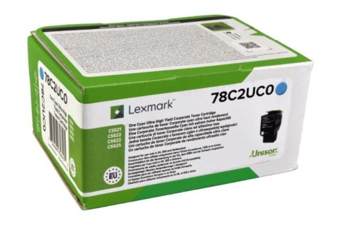 Oryginalny Toner Cyan Lexmark CS521, CS622, CX622, CX625 (78C2UC0)