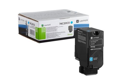 Oryginalny Toner Cyan Lexmark CS720, CS725, CX725 (74C20C0)