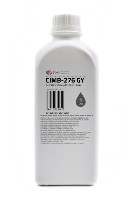 PRODUKT NA ZAMÓWIENIE, MOQ: 80SZT ŁĄCZNIE WSZYSTKICH KOLORÓW. Butelka Gray Canon 1L Tusz Barwnikowy (Dye) INK-MATE CIMB276 THI