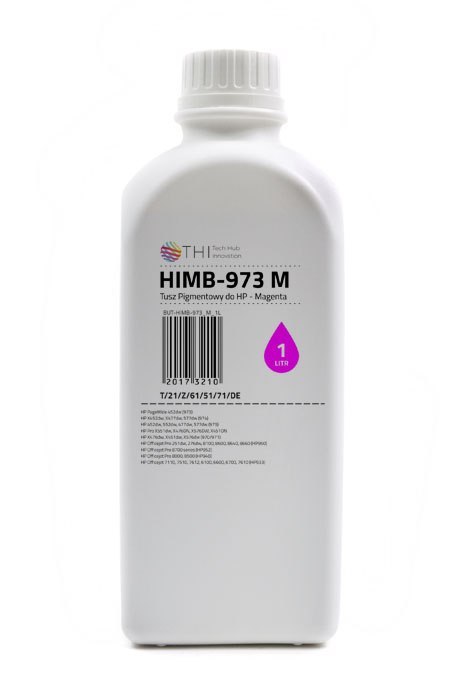 Butelka Magenta HP 1L Tusz Pigmentowy (Pigment) INK-MATE HIMB973 THI Butelka Magenta HP 1L Tusz Pigmentowy (Pigment) INK-MATE HIMB973 THI