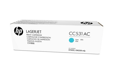 Oryginalny Toner Cyan HP Color LaserJet CP2025, CM2320 (304AC CC531AC)