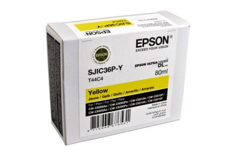 Oryginalny Tusz Yellow Epson SJIC36PY, SJI-C36PY, SJIC-36PY (T44C4, C13T44C440)