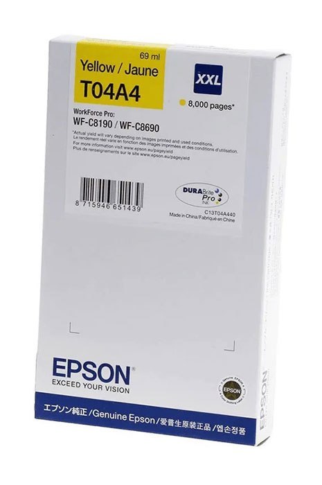 Oryginalny Tusz Yellow Epson T04A4 (C13T04A440)