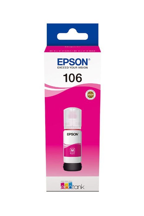 Oryginalny Tusz w butelce Magenta Epson 106 (T00R3, C13T00R340)