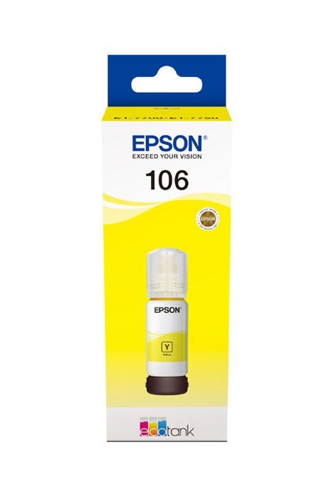 Oryginalny Tusz w butelce Yellow Epson 106 (T00R4, C13T00R440)