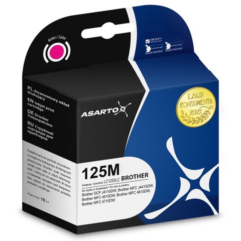 Asarto Tusz Asarto do Brother 125M | LC125XLM | 1556 str. | magenta
