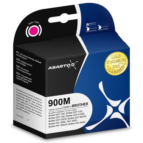 Asarto Tusz Asarto do Brother 900M | LC900M | 765 str. | magenta