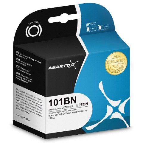 Asarto Tusz Asarto do Epson 101BN | C13T03V14A | 127 ml | black
