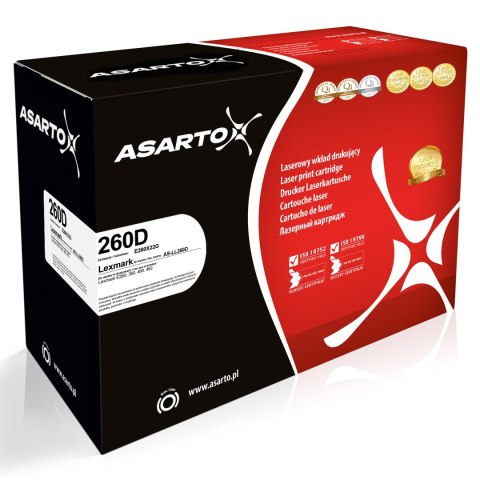 Asarto Bęben Asarto do Lexmark 260D | E260X22G | 30000 str. | black