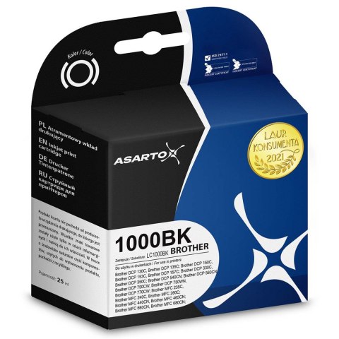 Asarto Tusz Asarto do Brother 1000BK | LC1000BK | 1023 str. | black