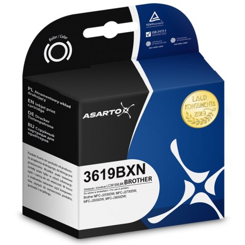 Asarto Tusz Asarto do Brother 3619BXN | LC3619XLBK | 3000 str. | black