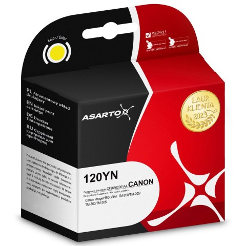 Asarto Tusz Asarto do Canon 120YN | PFI120 | CF2888C001AA | 130 ml | yellow