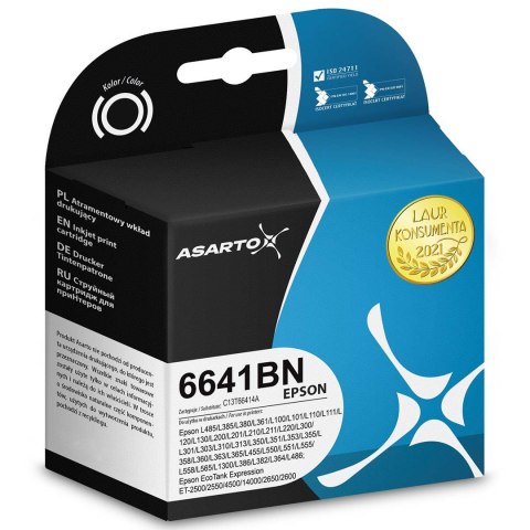 Asarto Tusz Asarto do Epson 6641BN | C13T66414A | 4500 str. | black