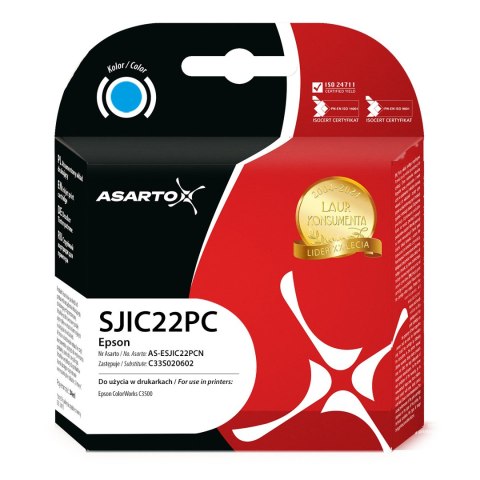 Asarto Tusz Asarto do Epson SJIC22PC | C33S020602 | 34ml | cyan