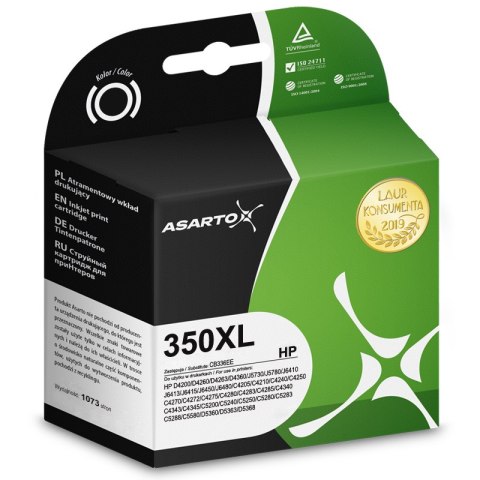 Asarto Tusz Asarto do HP 350XL | CB336EE | 1073 str. | black