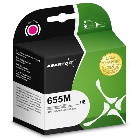 Asarto Tusz Asarto do HP 655MN | CZ111AE | 760 str. | magenta