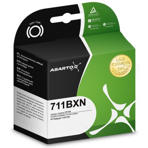 Asarto Tusz Asarto do HP 711BXN | CZ133A | 80 ml | black