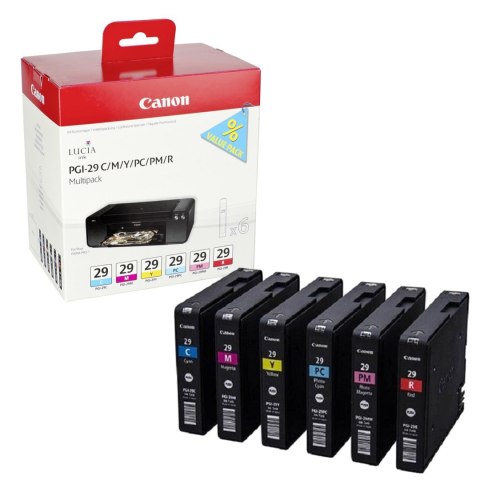 Canon Zestaw tuszy Canon PGI29 do Pixma Pro-1 | C/M/Y/PC/PM/R