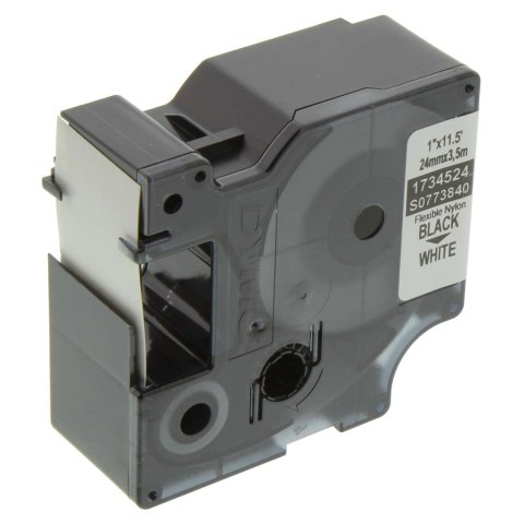 Dymo Dymo RHINO taśma nylonowa elastyczna - biała 24mm*3,5m (do opisu kabli i przewod
