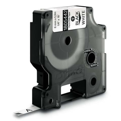 Dymo Dymo RHINO taśma poliestrowa trwała 6mm czarna na białym
