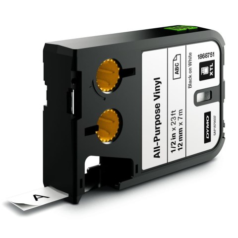 Dymo Dymo XTL taśma winylowa trwała (12 mm), czarna na białym 7m długości