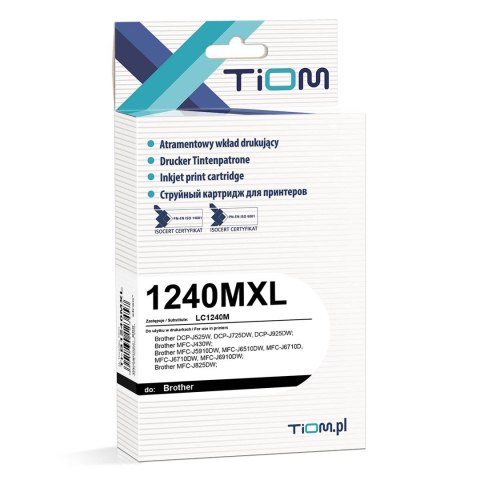 Tiom Tusz Tiom do Brother 1240MXL | LC1240M | 600 str. | magenta