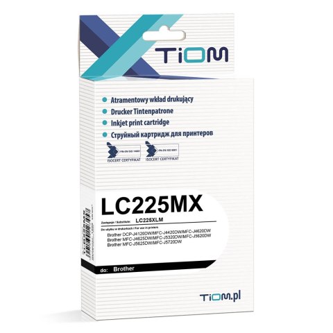 Tiom Tusz Tiom do Brother LC225MX | LC225XLM | 1200 str. | magenta