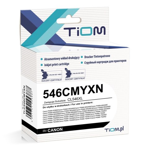 Tiom Tusz Tiom do Canon 546CMYXN | 8288B001 CL546XL | 340 str. | kolor