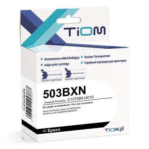 Tiom Tusz Tiom do Epson 503BXN | C13T09R14010 | 550 str. | 18,2ml | black