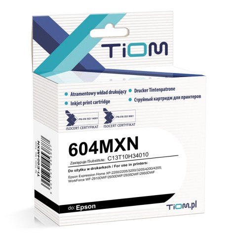 Tiom Tusz Tiom do Epson 604MXN | C13T10H34010 | 350 str. | 12ml | magenta
