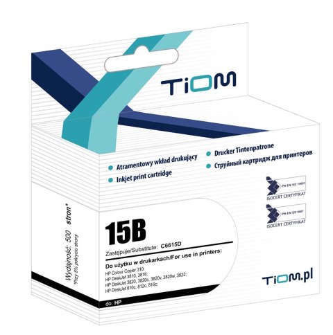 Tiom Tusz Tiom do HP 15B | C6615DE | 500 str. | black