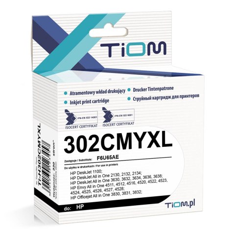 Tiom Tusz Tiom do HP 302XL | 302CMYXL | F6U67AE | 330 str. | color