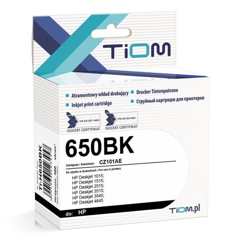Tiom Tusz Tiom do HP 650BK | CZ101AE | 730 str. | black