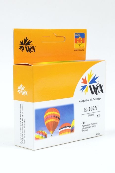 Tusz Wox Yellow EPSON 202XL zamiennik C13T02H44010 (C13T02F44010) Wox