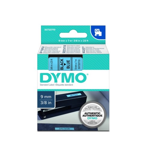 Dymo Dymo taśma do drukarek etykiet, D1 40916 | 9mm x 7m | czarny / niebieski