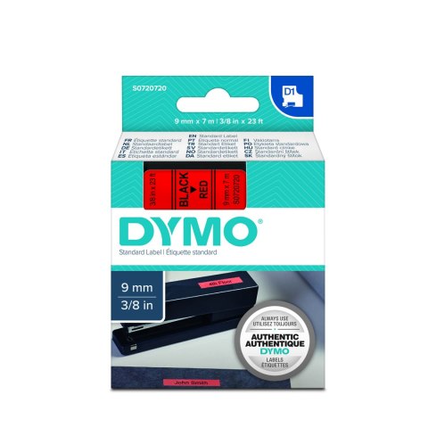 Dymo Dymo taśma do drukarek etykiet, D1 40917 | 9mm x 7m | czarny / czerwony