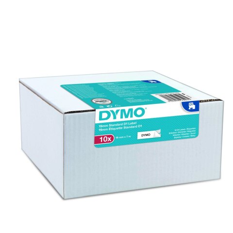 Dymo Dymo taśma do drukarek etykiet, D1 45803 | 19mm x 7m | czarny / biały | 10 sztuk