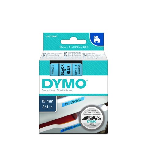 Dymo Dymo taśma do drukarek etykiet, D1 45806 | 19mm x 7m | czarny / niebieski