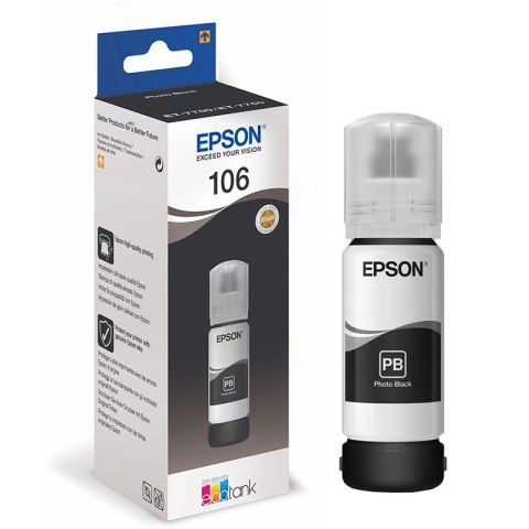 Epson Tusz Epson 106 EcoTank do L7160/L7180 | 70 ml | black