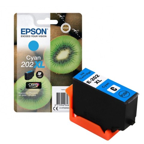 Epson Tusz Epson 202XL do XP-6000 | 650str. | 8,5 ml | cyan