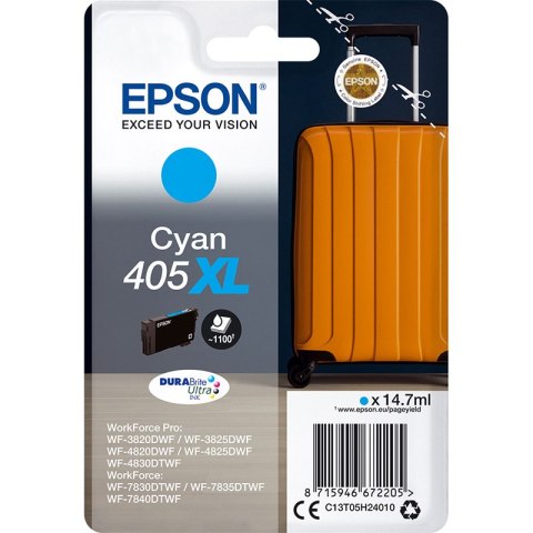 Epson Tusz Epson 405XL do WF-7835/7830D/7840DTWF | 14,7 ml | Cyan