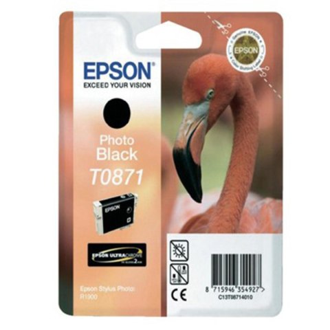 Epson Tusz Epson T0871 do Stylus Photo R1900 | 11,4ml | photo black