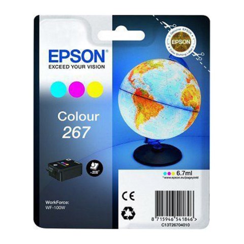 Epson Tusz Epson T267 do WorkForce WF-100W | CMY | 200 str.