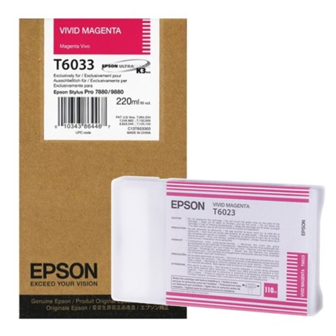 Epson Tusz Epson T6033 do Stylus Pro 7800/7880/9800/9880 | 220ml | vivid magenta