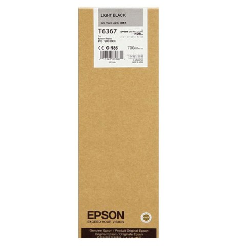 Epson Tusz Epson T6367 do Stylus Pro 7900/9900 | 700ml | light light black