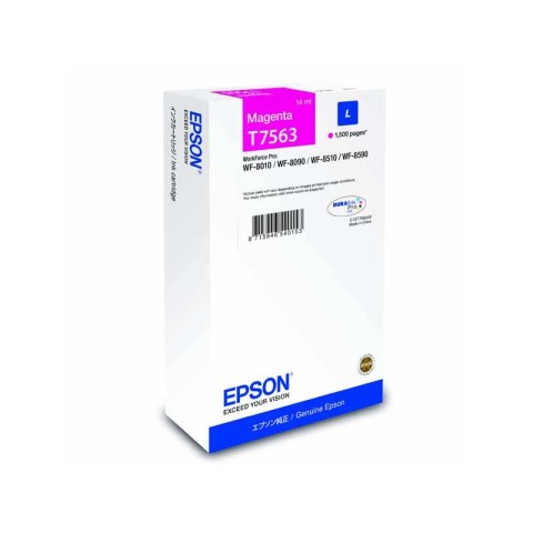Epson Tusz Epson T7563 do WorkForce Pro WF-8590DWF | 14 ml | 1500 str | magenta
