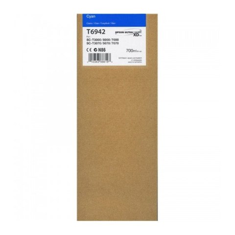 Epson Tusz Epson UltraChromeXD do SC-T3000/T5000/T7000 | 700 ml | cyan