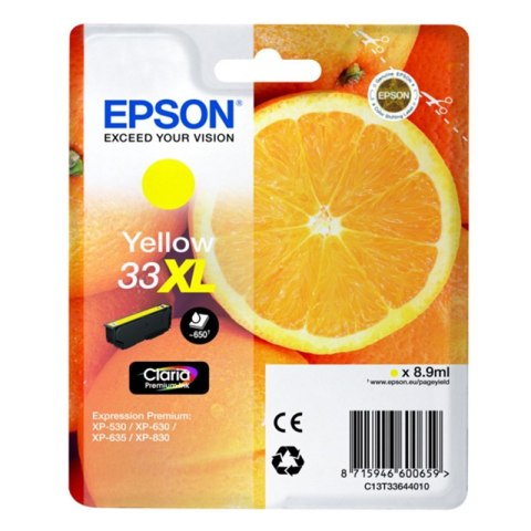 Epson Tusz Epson Yellow Claria T33XL PremiumInk