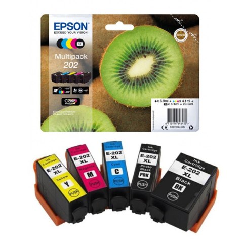 Epson Tusz Epson Zestaw 5 szt.202 do XP-6000 | 1190str. | 23,3ml | cymk
